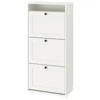 Обувной шкаф Ikea Brusali 3 130см x 61см x 30см/ White/ Белый