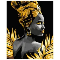 Картина по номерам BrushMe Aфриканская женщина BSB0013FC 50 x 40 см/ Вертикальная