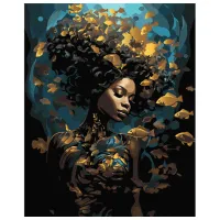 Картина по номерам BrushMe Морская нимфа BSB0007FC 50 x 40 см/ Вертикальная