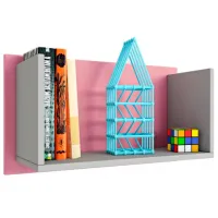 Полка Polini Kids Mirum 5L ЛДСП/ Серый