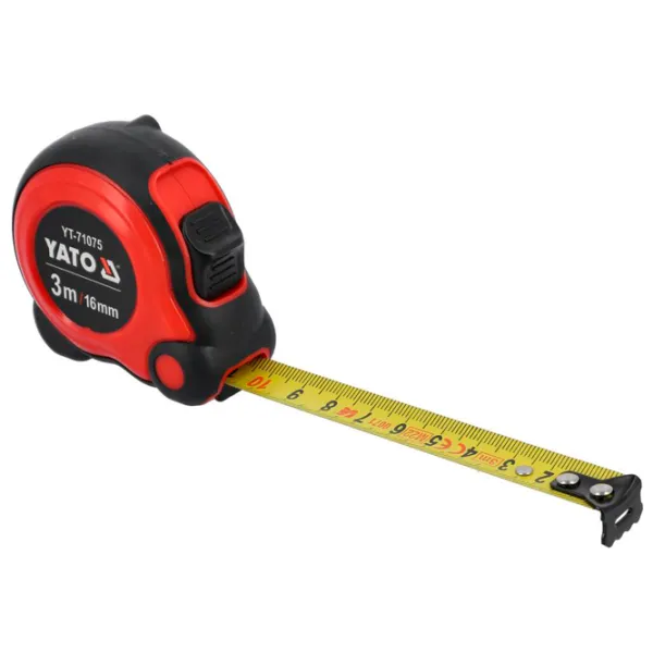 Рулетка Yato Ergonomic 3 м/ Красный photo 1 Рулетка Yato Ergonomic 3 м/ Красный photo 1