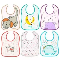 Слюнявчик BabyOno 0833 Классическая/ Хлопок/ Разноцветный