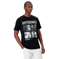 Tricou pentru bărbați Koton 4SAM10291HK 100% bumbac/ Black