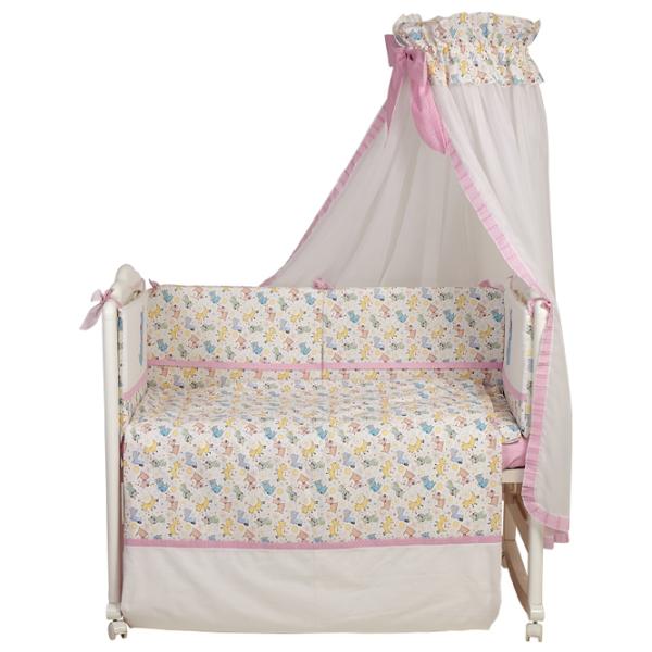 Детское постельное бельё Polini Kids 0002176-2 () Хлопок/ Розовый Белый photo 1 Детское постельное бельё Polini Kids 0002176-2 () Хлопок/ Розовый Белый photo 1