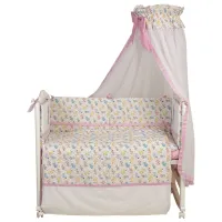 Детское постельное бельё Polini Kids 0002176-2 () Хлопок/ Розовый Белый