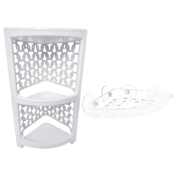 Raft pentru baie Polite P100/ AK058 Plastic/ White photo 1 Raft pentru baie Polite P100/ AK058 Plastic/ White photo 1