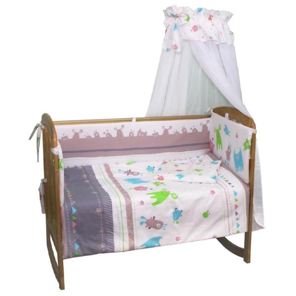 Детское постельное бельё Polini Kids Monsters (1407) Хлопок/ Белый Разноцветный photo 1