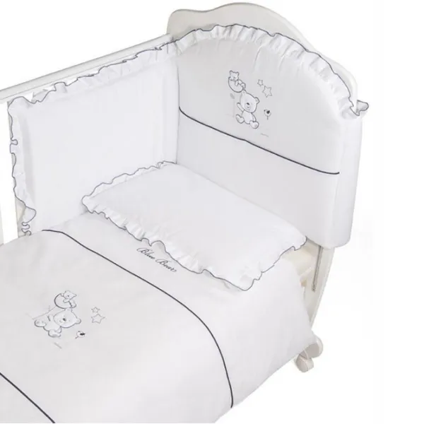 Детское постельное бельё Italbaby Blue Bear (100.0055) Хлопок/ Белый Синий photo 1 Детское постельное бельё Italbaby Blue Bear (100.0055) Хлопок/ Белый Синий photo 1