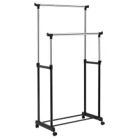 Вешалка Costway HW53832 Нержавеющая сталь/ Черный