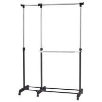 Вешалка Costway HW53834 Нержавеющая сталь/ Черный