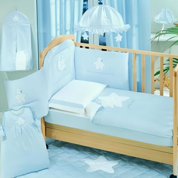 Детское постельное бельё Italbaby Petite Etoile (100.0066-2) Хлопок/ Синий Белый photo 1 Детское постельное бельё Italbaby Petite Etoile (100.0066-2) Хлопок/ Синий Белый photo 1