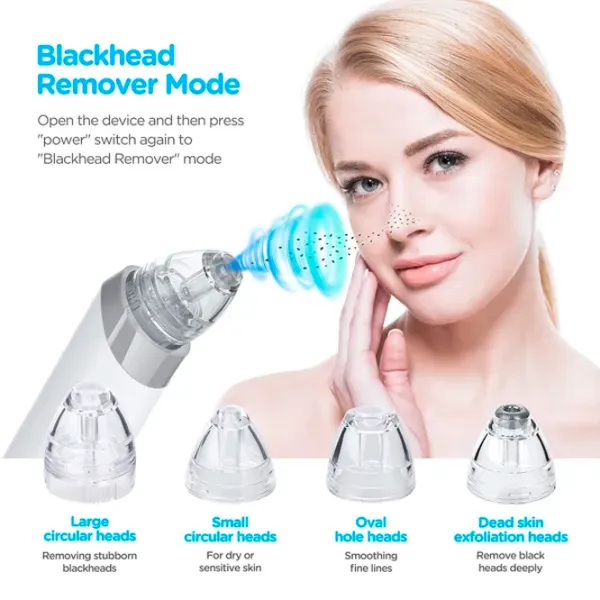 Назальный аспиратор LANTONKIN Electric Nasal Aspirator & Blackhead Remover 700 мАч / Серый photo 8