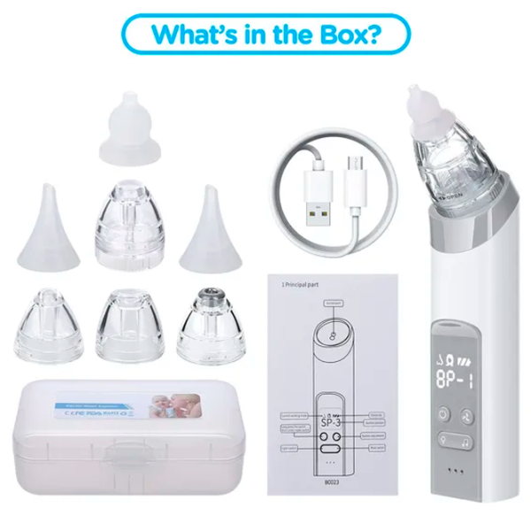 Назальный аспиратор LANTONKIN Electric Nasal Aspirator & Blackhead Remover 700 мАч / Серый photo 11