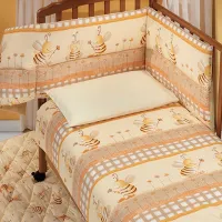 Lenjerie de pat pentru copii Italbaby Apine (100.0000-6) Bumbac/ Yellow Multicolor