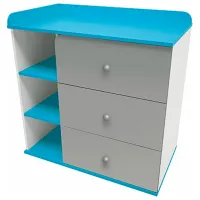 Комод Polini Kids Sky 5085 90см x 90см x 50см/ ЛДСП/ Серый