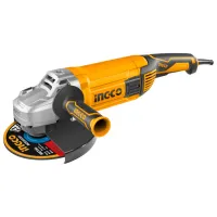 Шлифовальная машина INGCO AG24008 Угловая/ 2400 Вт/ Желтый