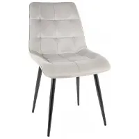 Scaun de bucătărie Signal Chic Catifea/ Black Light Gray