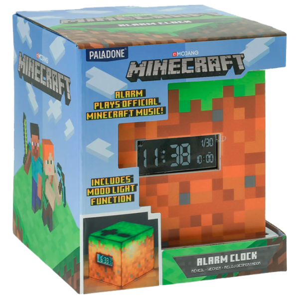 Deșteptător Paladone Alarm Clock PP6733MCF Minecraft/ Green Brown photo 1