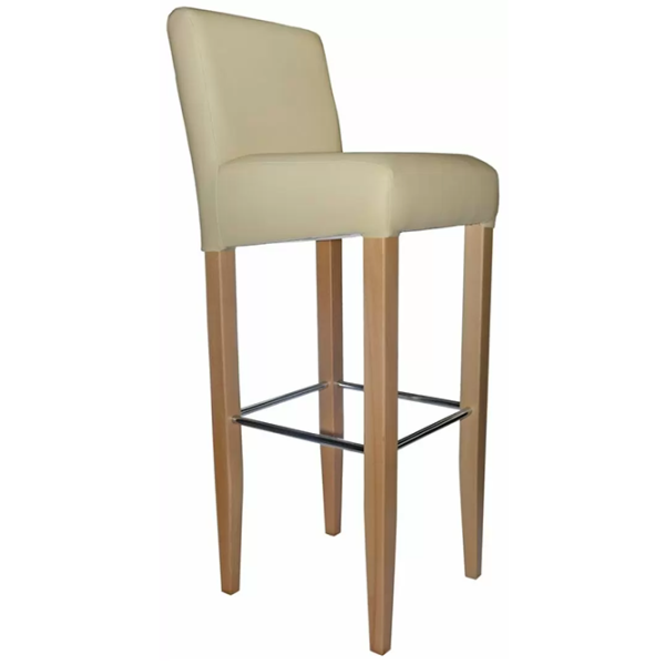 Scaun de bar Barum 5701615 Piele eco/ MDF/ Crem photo 1