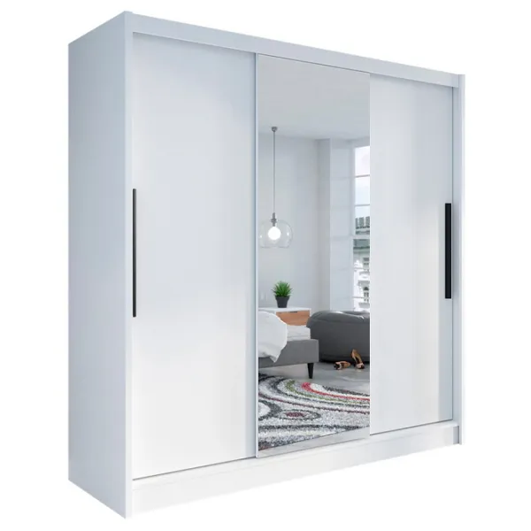 Dulap Mirjan24 Rouen/Aris I 205 x 63 x 205 / PAL / Alb photo 1