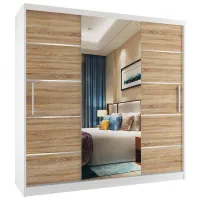 Шкаф Belini Premium MT SZP5 SZP5/1/W/DS/0/KLAL 200 x 60см x 216 / ЛДСП / Белый