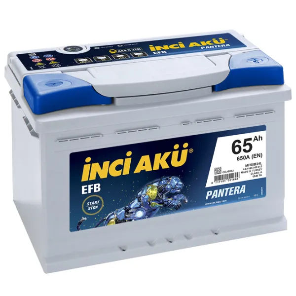 Авто аккумулятор Inci Aku Start-Stop EFB 650A/ 65 Ач photo 1 Авто аккумулятор Inci Aku Start-Stop EFB 650A/ 65 Ач photo 1