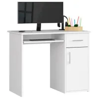 Офисный стол Akord Pin Меламиновая ДСП/ Белый