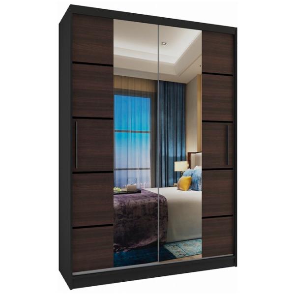 Шкаф Belini Premium ME SZP6 SZP6/1/B/KN/0/KLP 133 x 60см x 216 / ЛДСП / Black photo 1