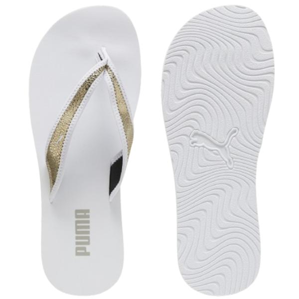 Șlapi pentru femei Puma Sandy Flip Metallic Shine P 35.5/ White photo 1 Șlapi pentru femei Puma Sandy Flip Metallic Shine P 35.5/ White photo 1