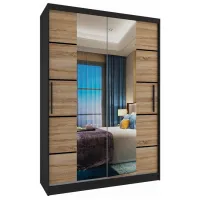 Шкаф Belini Premium ME SZP6 SZP6/1/B/DS/0/KLP 133 x 60см x 216 / ЛДСП / Black