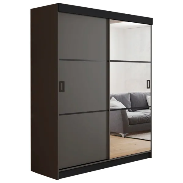 Шкаф Prime Furniture Retro 3 138 x 59см x 205 / ЛДСП / Black photo 1 Шкаф Prime Furniture Retro 3 138 x 59см x 205 / ЛДСП / Black photo 1