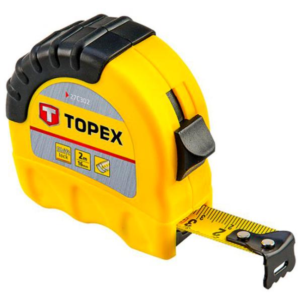 Рулетка Topex 27C302 2 м/ Желтый photo 1