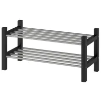 Стеллаж для обуви Ikea Tjusig 37см x 79см x 32см cm/ Металл/ Black