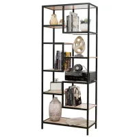 Стеллаж Mirjan24 Runoya II 170см x 70см x 32см cm/ Металл/ Дуб cонома