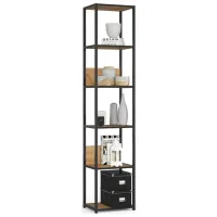 Стеллаж Akord Loft 40 6P 192см x 40см x 32см cm/ ЛДСП/ Black