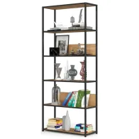 Стеллаж Akord Loft 80 6P 192см x 80см x 32см cm/ ЛДСП/ Black