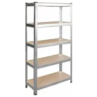 Etajeră Humberg 4843 180 x 90 x 30 cm/ MDF/ Gray