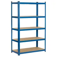 Стеллаж Humberg 4842 150см x 75см x 30см cm/ МДФ/ Синий