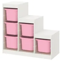 Стеллаж с контейнерами Ikea Trofast 94см x 99см x 44см cm/ Дерево/ White