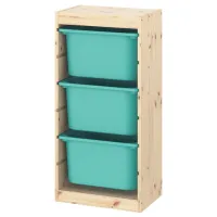 Стеллаж с контейнерами Ikea Trofast 94см x 30см x 46см cm/ ЛДСП/ Дуб cонома