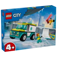 Конструктор LEGO Emergency Ambulance and Snowboarder Фигуры/ Разноцветный