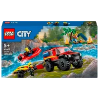 Constructor LEGO 4x4 Fire Truck with Rescue Boat Figuri/ Multicolor
