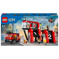 Конструктор LEGO Fire Station with Fire Truck Пожарные/ Разноцветный