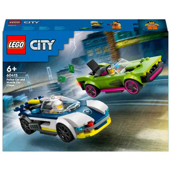 Constructor LEGO Police Car and Muscle Car Chase Figuri/ Multicolor photo 1