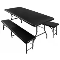 Set mobilă terasă Malatec Folding Oțel/ Plastic/ Plastic/ Black