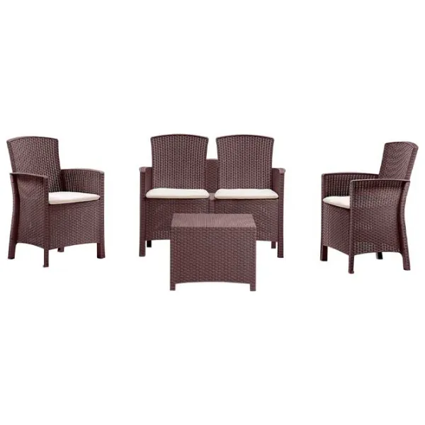 Set mobilă terasă Bica Lido 2 Storage Ratan artificial/ Polipropilenă/ Rattan artificial/ Brown photo 1