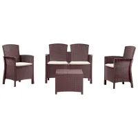 Set mobilă terasă Bica Lido 2 Storage Ratan artificial/ Polipropilenă/ Rattan artificial/ Brown