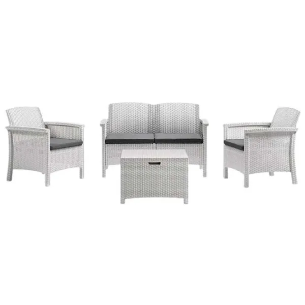 Set mobilă terasă Bica Venezia 2 Ratan artificial/ Polipropilenă/ Rattan artificial/ White photo 1