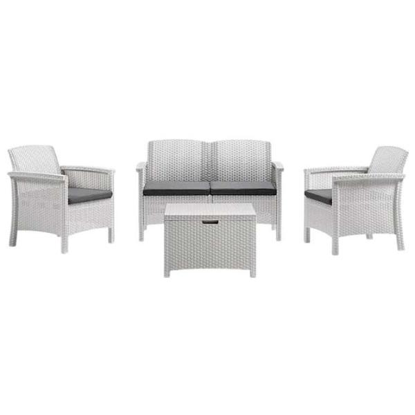 Set mobilă terasă Bica Venezia 2 Ratan artificial/ Polipropilenă/ Rattan artificial/ White photo 1