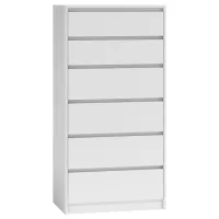 Comodă TopEshop Karo K6 139 x 70 x 43/ LPAL/ Alb